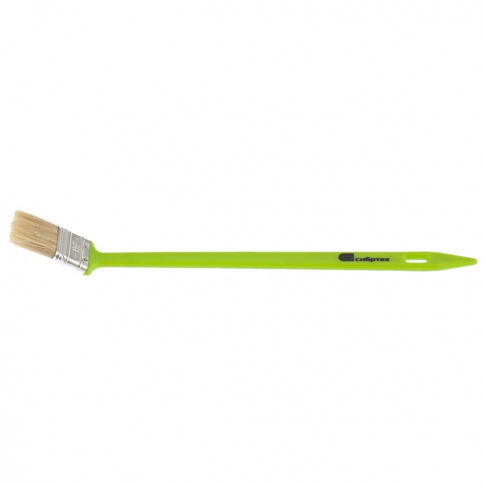 Кисть радиаторная 36 мм, натуральная щетина, пластиковая ручка Сибртех Кисти радиаторные фото, изображение